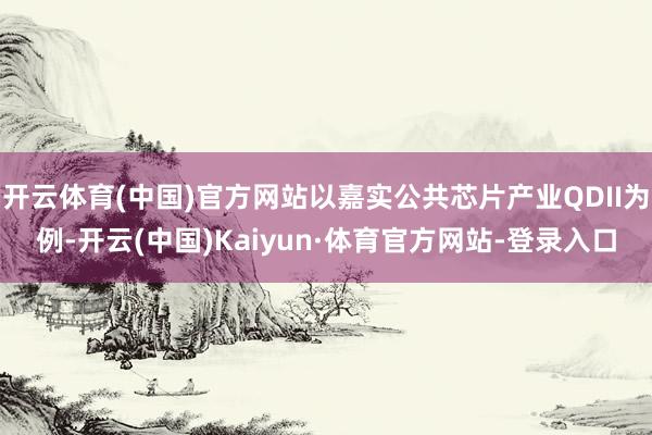 开云体育(中国)官方网站以嘉实公共芯片产业QDII为例-开云(中国)Kaiyun·体育官方网站-登录入口