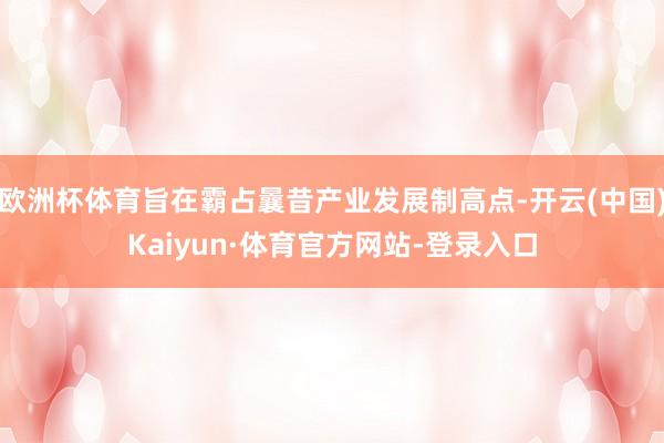欧洲杯体育旨在霸占曩昔产业发展制高点-开云(中国)Kaiyun·体育官方网站-登录入口
