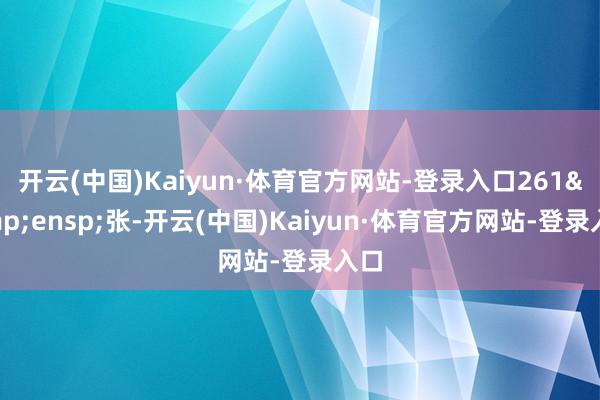 开云(中国)Kaiyun·体育官方网站-登录入口261 张-开云(中国)Kaiyun·体育官方网站-登录入口