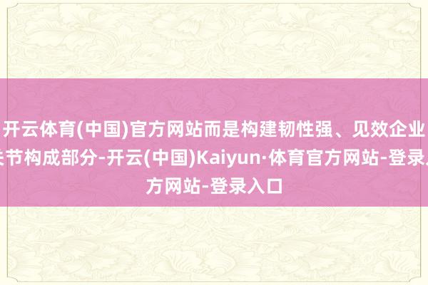开云体育(中国)官方网站而是构建韧性强、见效企业的关节构成部分-开云(中国)Kaiyun·体育官方网站-登录入口
