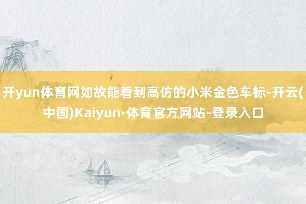 开yun体育网如故能看到高仿的小米金色车标-开云(中国)Kaiyun·体育官方网站-登录入口
