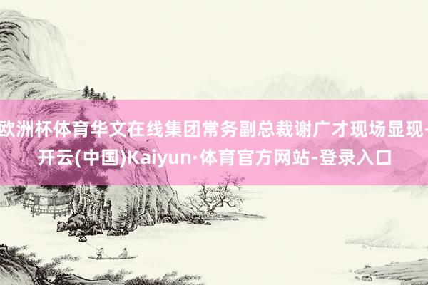 欧洲杯体育华文在线集团常务副总裁谢广才现场显现-开云(中国)Kaiyun·体育官方网站-登录入口